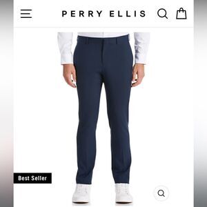 Perry Ellis Slim Fit Dark Navy Blue Men’s Pants